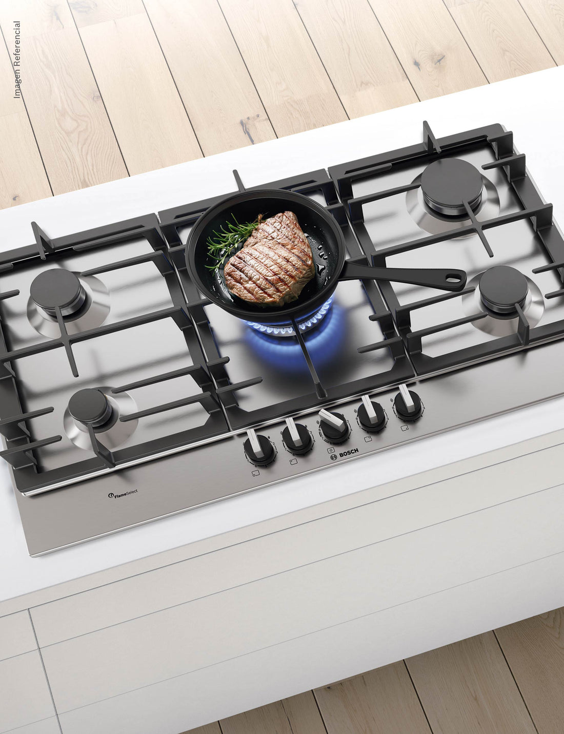 Encimera a Gas 90cm Inox Serie 6