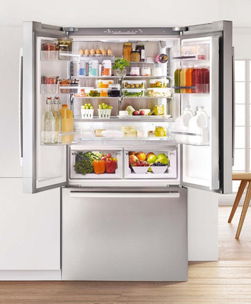 Refrigeradora Bosch French Door Inox 573L Serie 8: lujo, tecnología y frescura premium para tu cocina