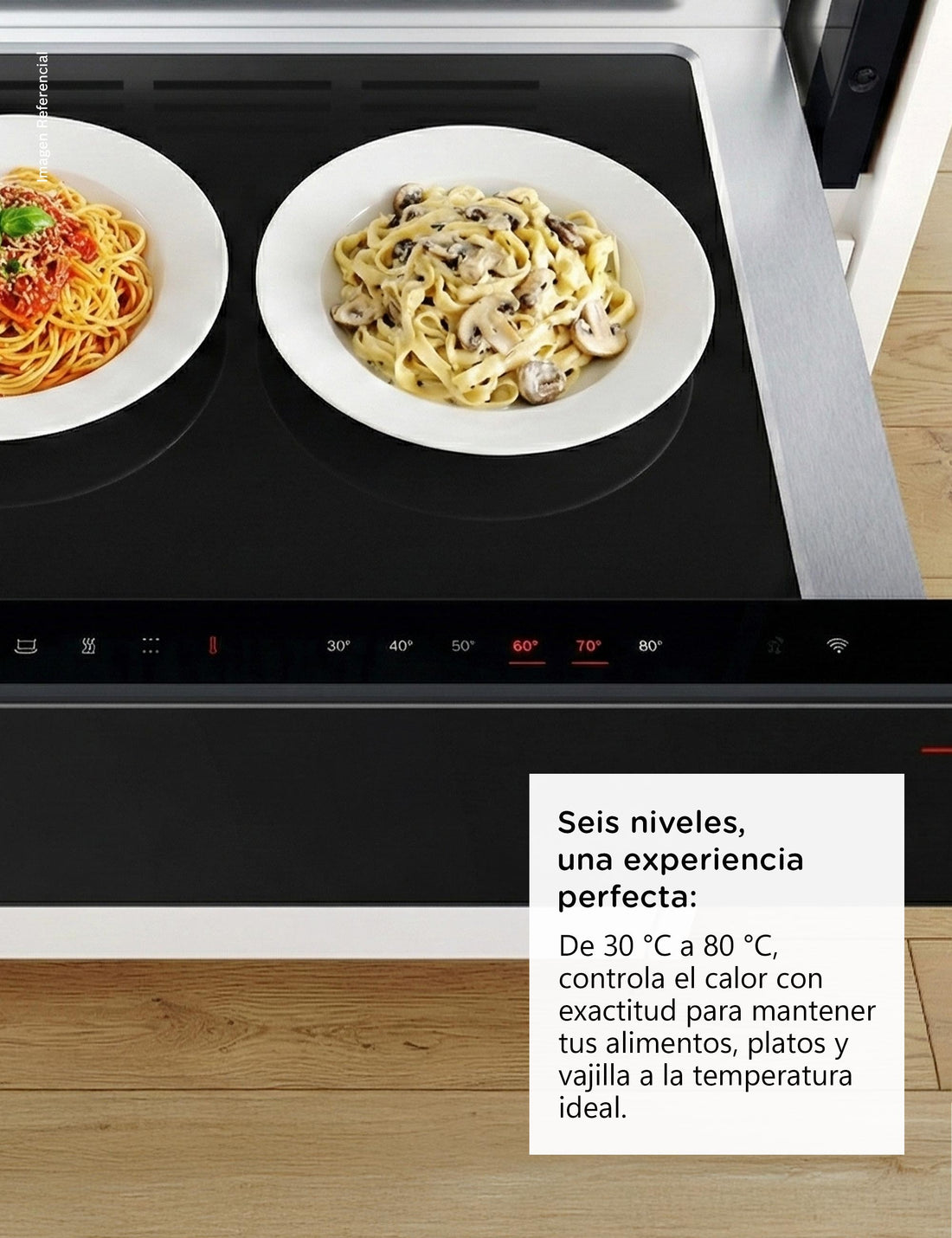 Cajón Calientaplatos Serie 8