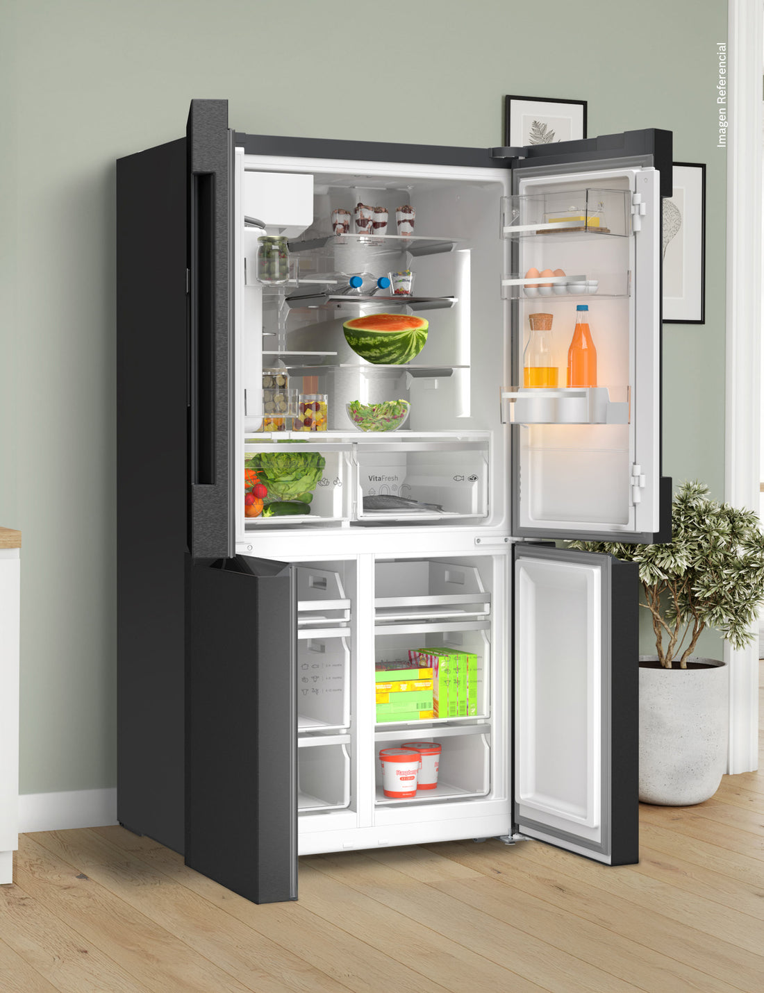 Refrigerador Multidoor Black 574L Serie 6