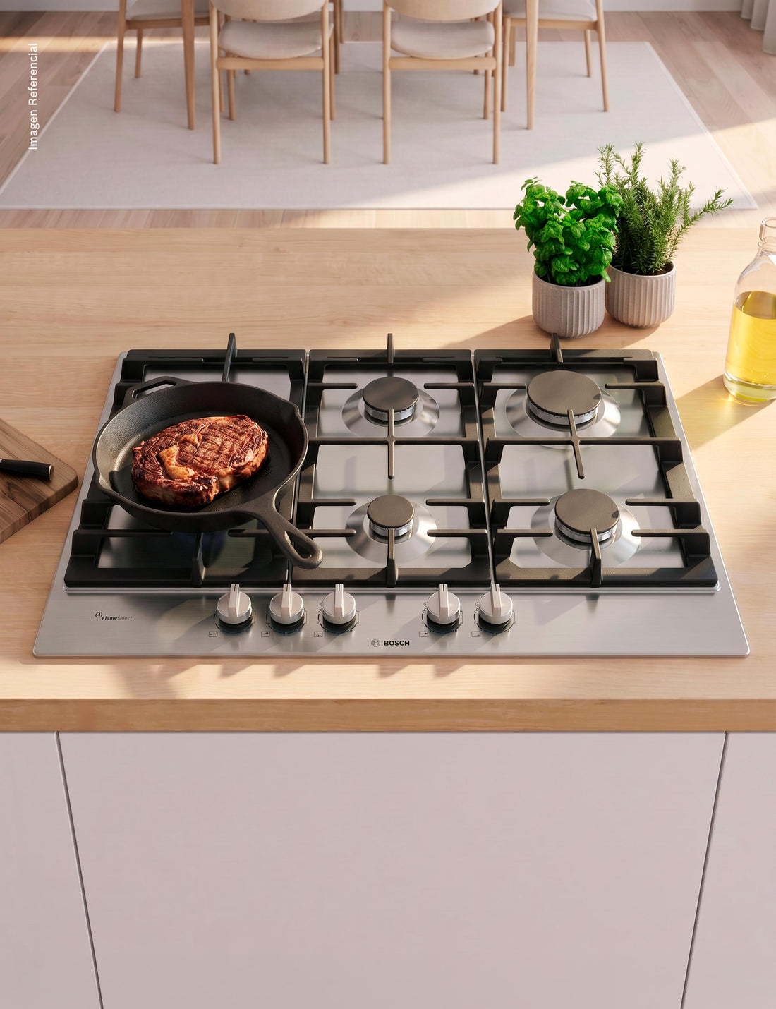 Encimera a Gas 75cm Inox Serie 6