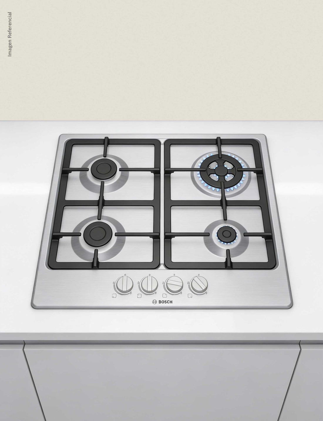 Encimera a Gas 60cm Inox Serie 4