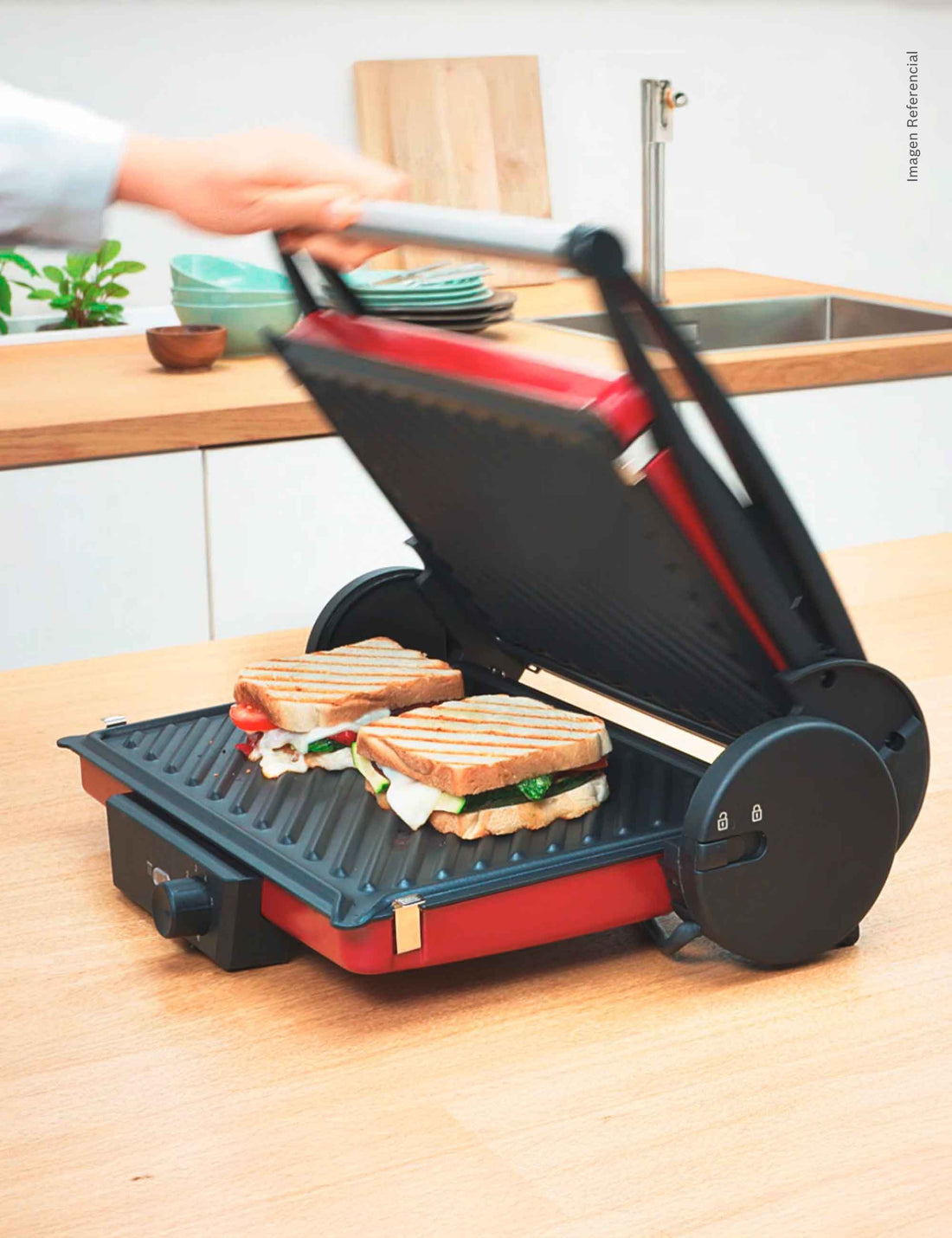 Grill Eléctrico Rojo