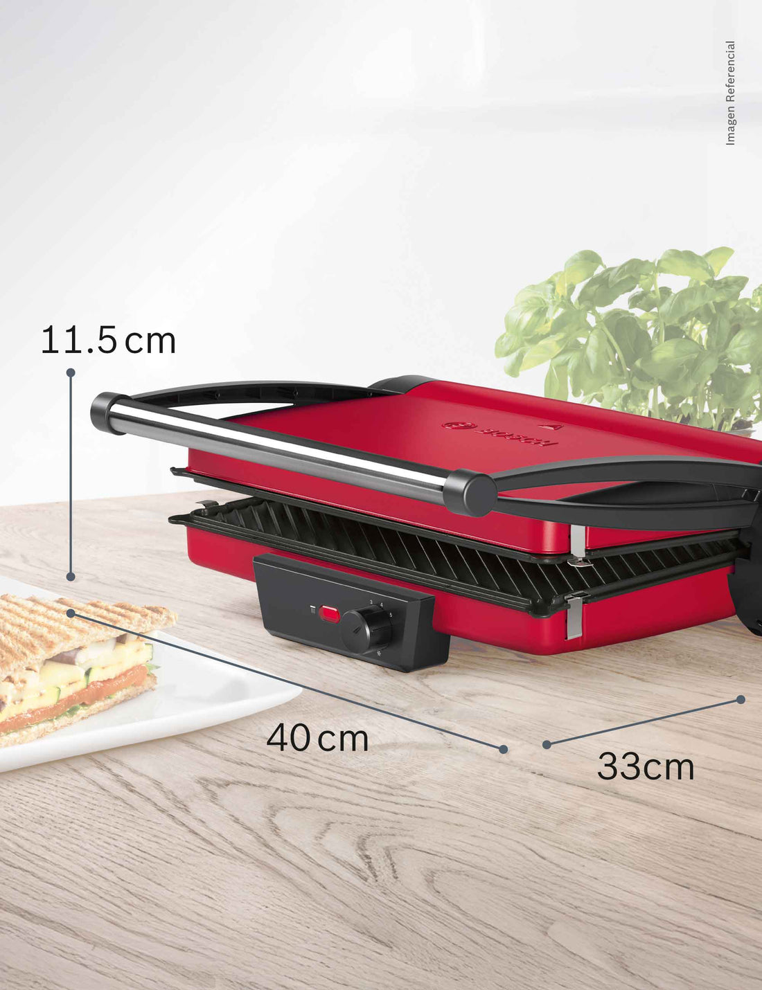 Grill Eléctrico Rojo